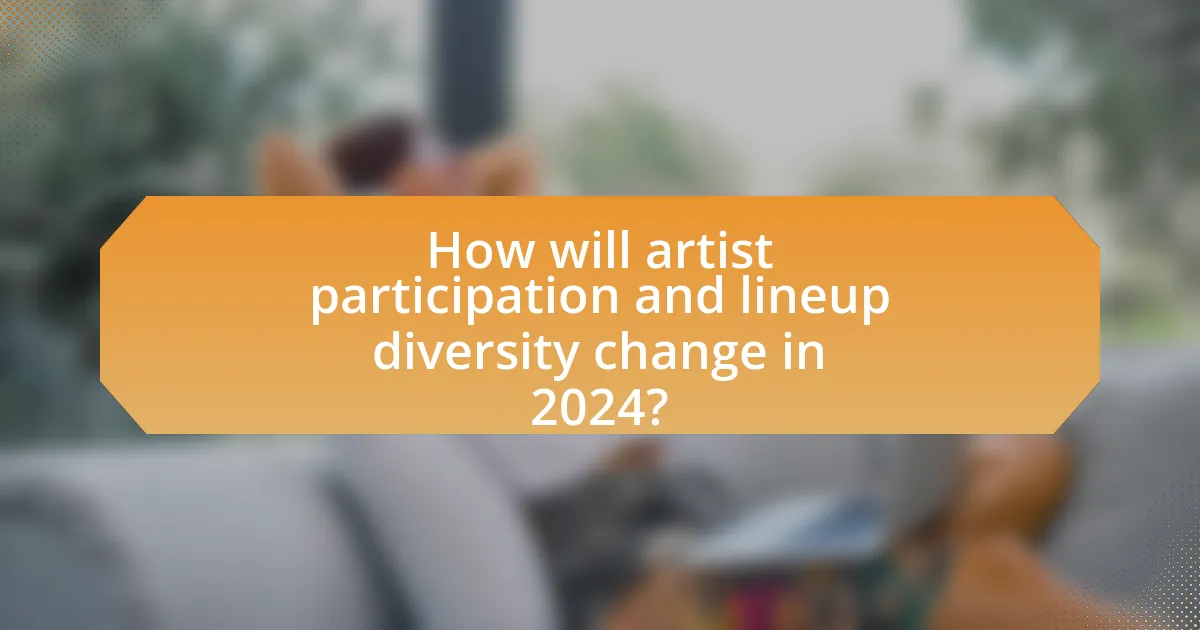 How will artist participation and lineup diversity change in 2024?