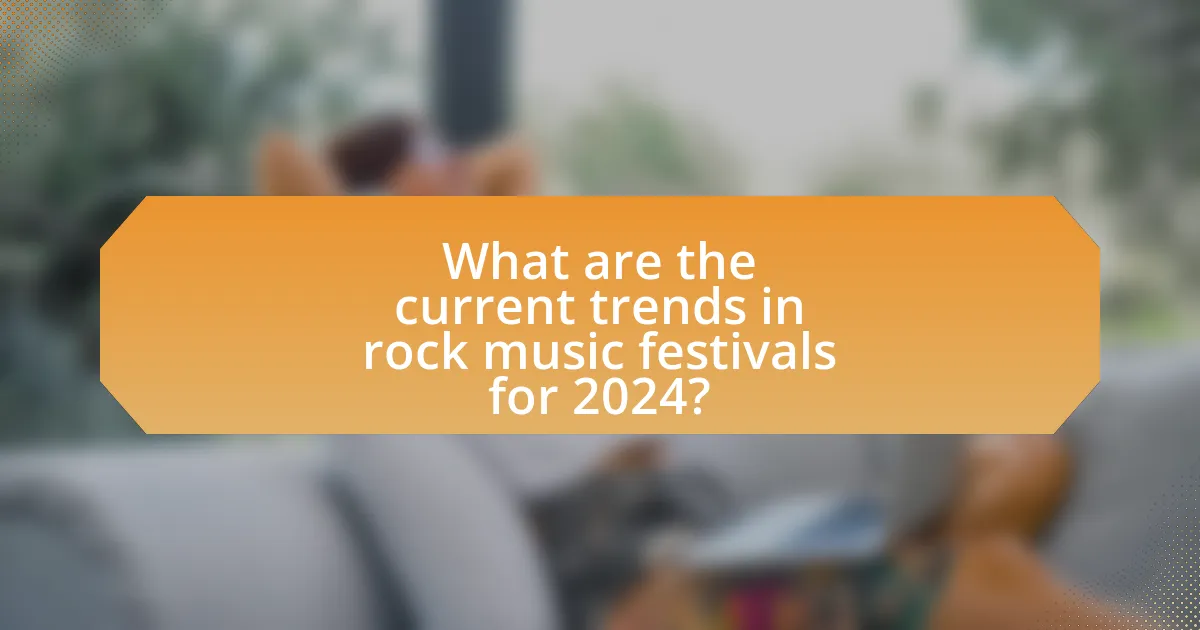 What are the current trends in rock music festivals for 2024?