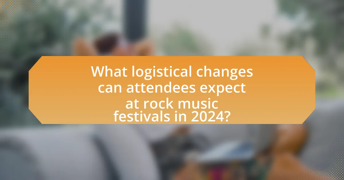 What logistical changes can attendees expect at rock music festivals in 2024?